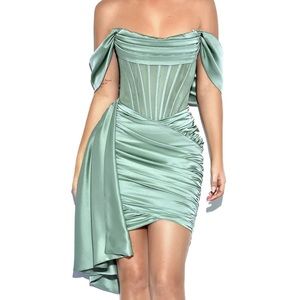 Gorgeous Miss circle sage corset dress. New with tags.